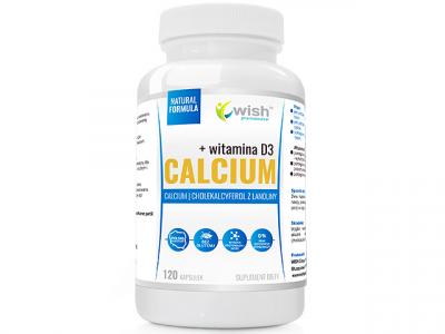 Calcium Wapń 1000mg, Witamina D3 50mcg 120 Kapsułek 